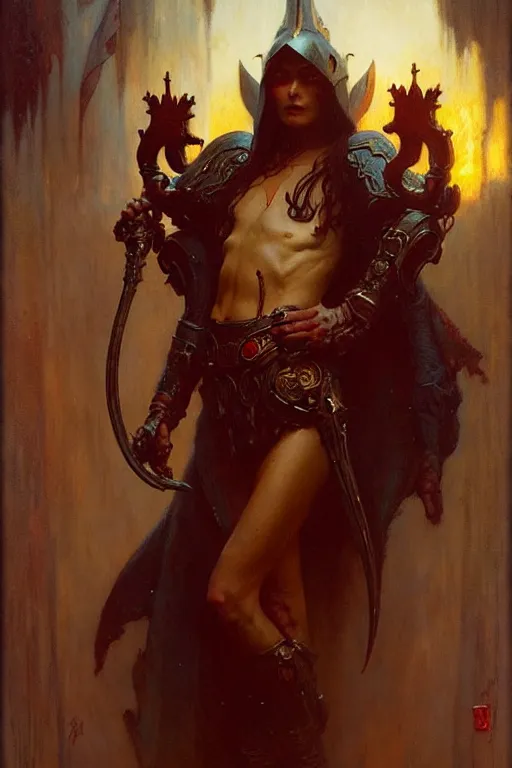 Image similar to the jack of hearts by gaston bussiere, bayard wu, greg rutkowski, giger, maxim verehin