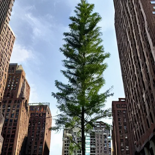 Prompt: the tallest tree in NewYork city