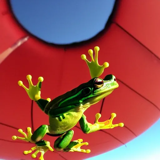 Image similar to skydiving frog