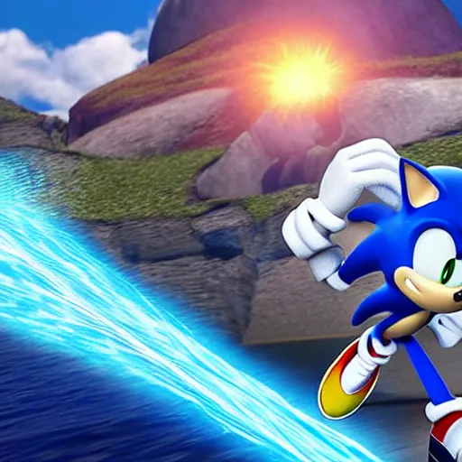 Image similar to sonic the hedgehog in unchanted 4