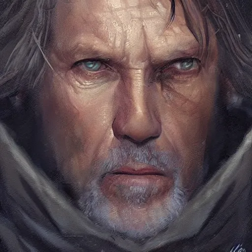 Image similar to portrait of a man by Greg Rutkowski, old jedi Master Luke Skywalker from Star Wars Expanded Universe, he is about 60 years old, wearing tactical jedi gear, highly detailed portrait, digital painting, artstation, concept art, smooth, sharp foccus ilustration, Artstation HQ