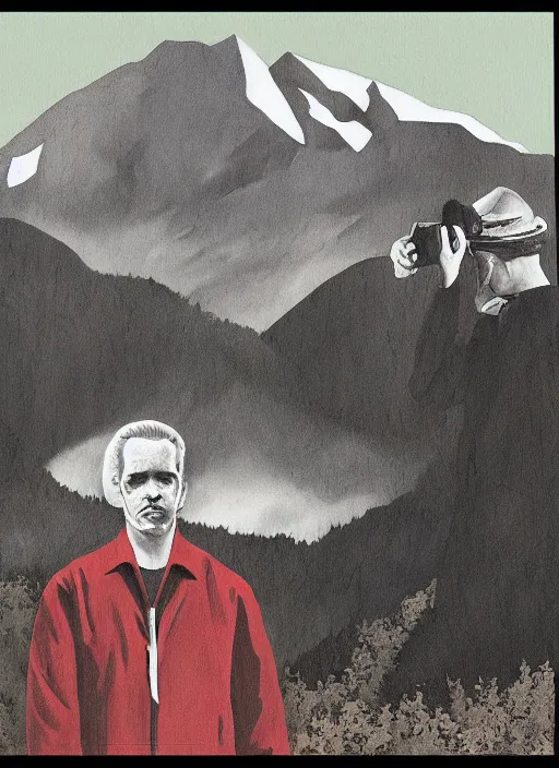 Prompt: Twin Peaks artwork by Sam Weber