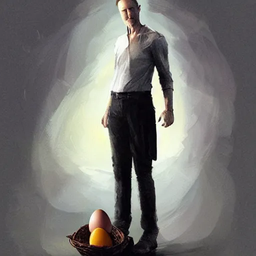 Prompt: edward norton as an egg, concept art by greg rutkowski and artgerm and android jones