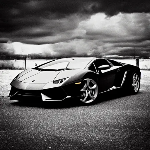Image similar to “ Album cover of Andrew Tate in a Lamborghini”