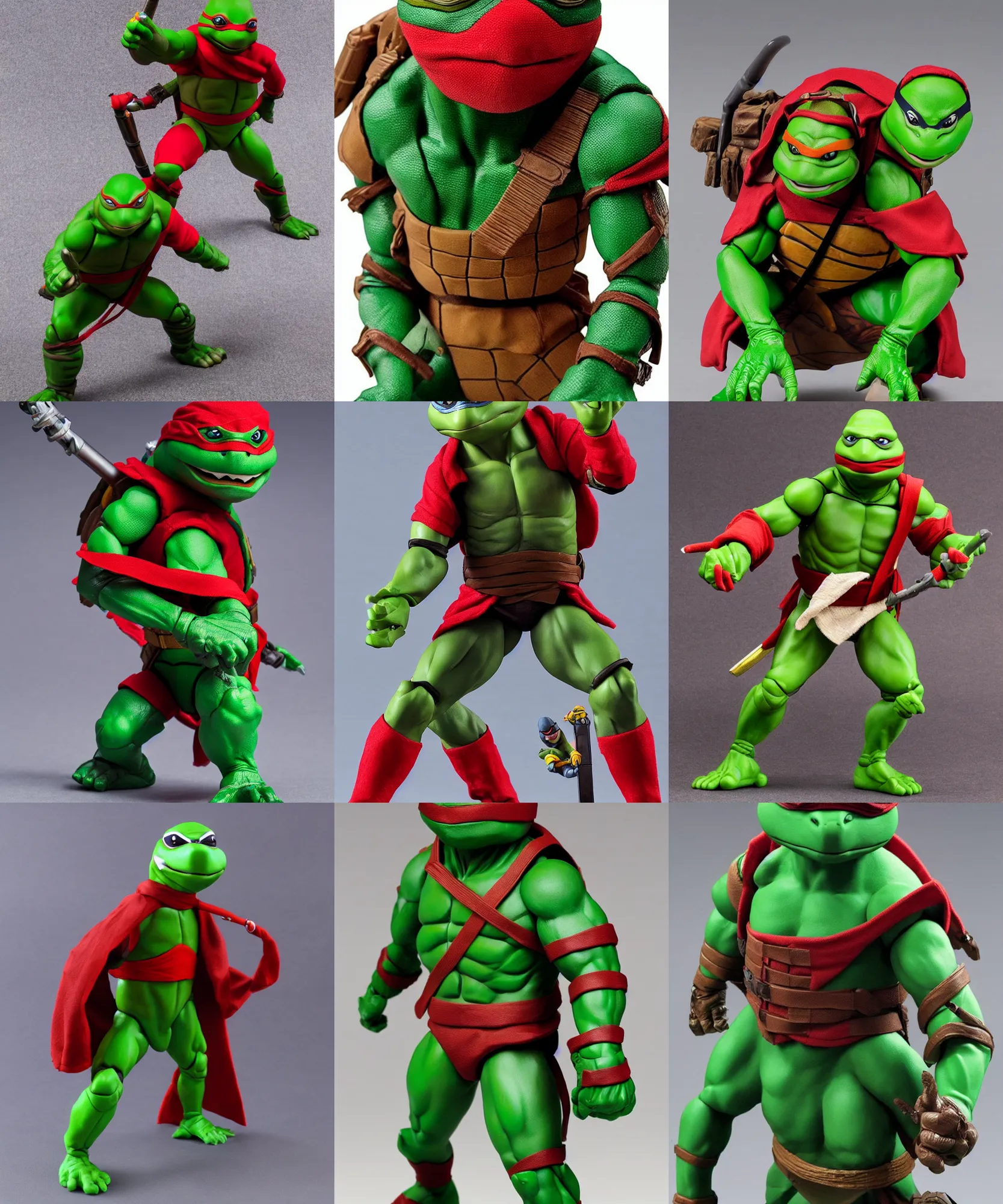 Image similar to a teenage mutant ninja turtle raphael neca toy