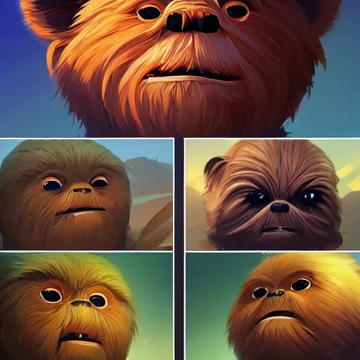 Image similar to face icon stylized minimalist ewoks, loftis, cory behance hd by jesper ejsing, by rhads, makoto shinkai and lois van baarle, ilya kuvshinov, rossdraws global illumination