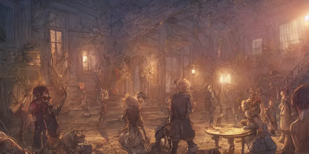 Image similar to it came as a joyous daybreak to end the long night of their captivity. ultrafine highly detailed colorful illustration, intricate linework, sharp focus, octopath traveler, final fantasy, unreal engine highly rendered, global illumination, radiant light, intricate environment