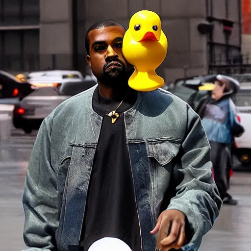 Image similar to rubber duck kanye west