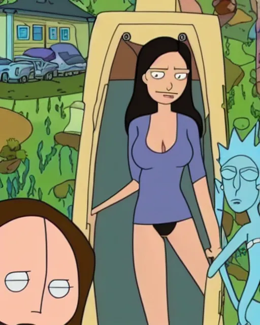 Prompt: megan fox in rick and morty