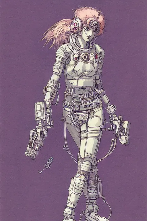 Image similar to a space - girl, 1 / 6 katsuya terada, cyberpunk