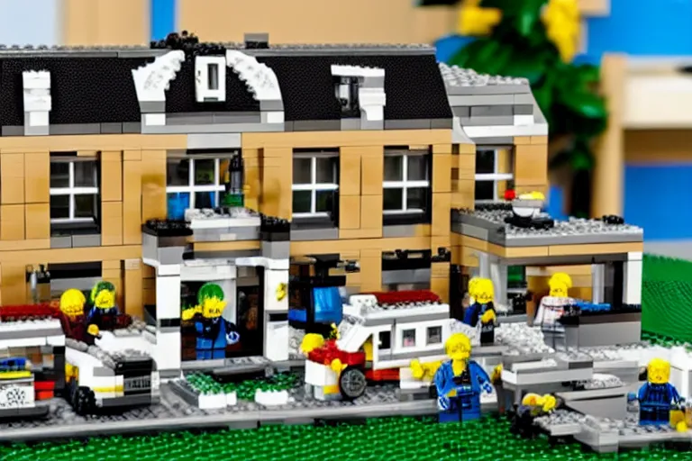 Image similar to mar - a - lago fbi raid lego set