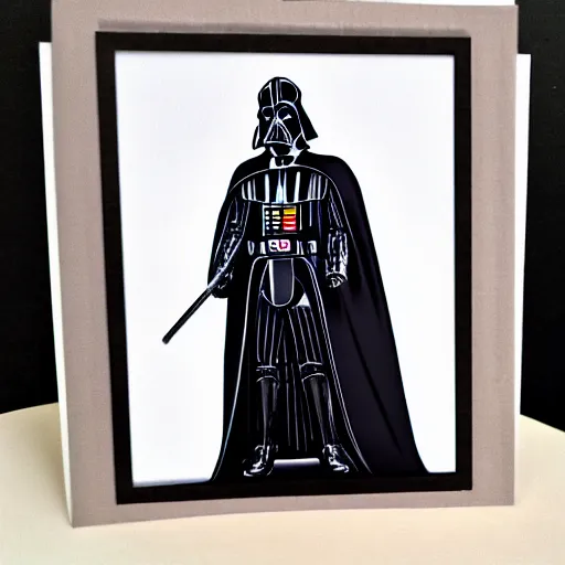 Image similar to Darth Vader in wizard cape using a magic wand