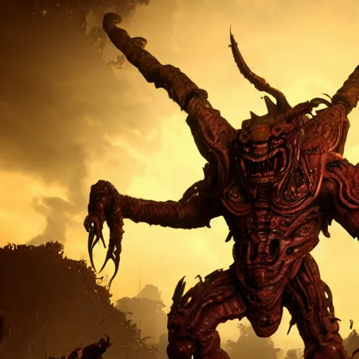 Image similar to insect monster from doom eternal