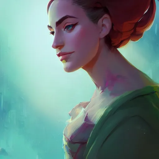 Image similar to portrait of a beautiful woman, maya ali mage, gloomhaven, dynamic lighting, gaudy colors, octane render aesthetic, matte painting concept art, official fanart behance hd artstation by jesper ejsing, by rhads and makoto shinkai and lois van baarle and ilya kuvshinov and rossdraws