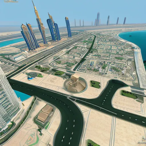 Image similar to gta : dubai by rodcenko