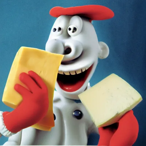 Prompt: cheese gromit, cheese