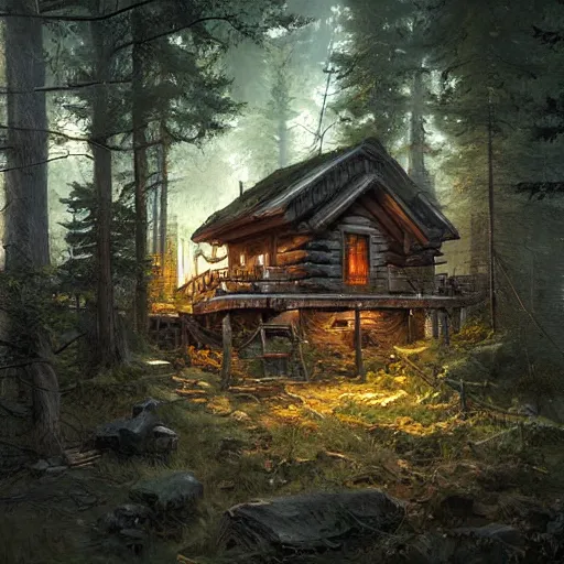 Image similar to a cabin in the woods by Klaus Wittmann