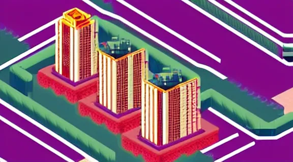 Image similar to tokyo in sim city style, isometric perspective, highly detailed, pixelart, deviantart