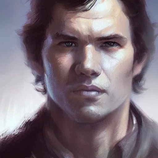 Image similar to portrait of a man by greg rutkowski, the father of han solo, star wars expanded universe, he is about 3 0 years old, highly detailed portrait, digital painting, artstation, concept art, smooth, sharp foccus ilustration, artstation hq