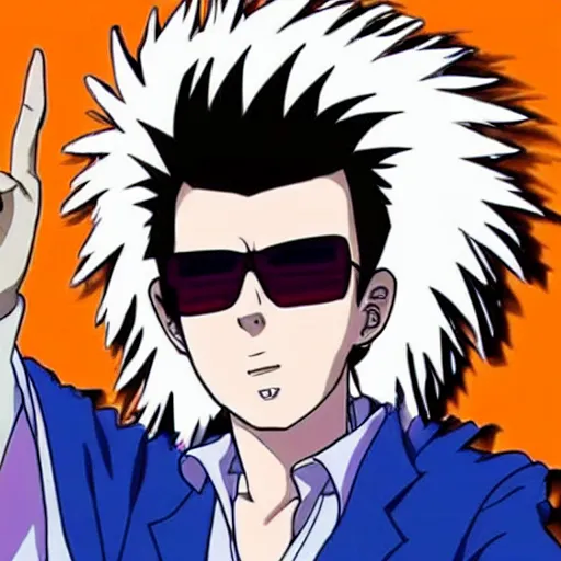 Prompt: rick astley anime