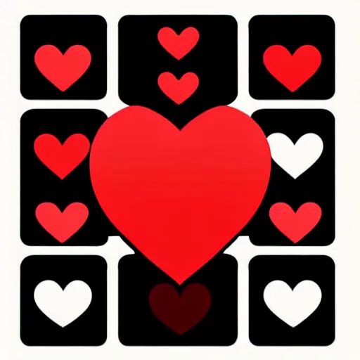 Image similar to a red heart icon. poker icon vector art, icons, minimalistic. no background. solid colors. cell shading, hight contrast, tichk contours, vector