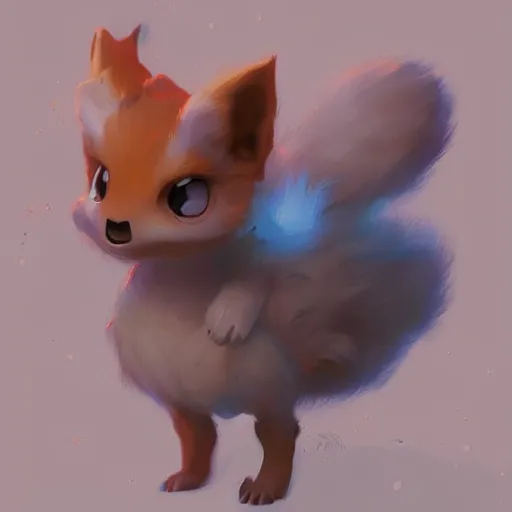 Prompt: vulpix, Greg rutkowski, Trending artstation, cinematográfica, digital Art