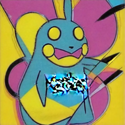 Prompt: pokemon drawn by andy warhol and kandinsky, weird pokemon, mystery pokemon, intricate detailed painting, illustration sharp detail, manga 1 9 9 0