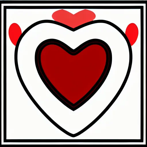 Image similar to a red heart icon. poker icon vector art, icons, minimalistic. no background. solid colors. cell shading, hight contrast, tichk contours, vector