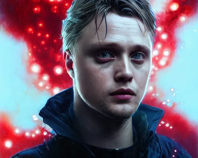 Prompt: highly detailed portrait of michael pitt as an android covered in blood, in detroit : become human, stephen bliss, unreal engine, fantasy art by greg rutkowski, loish, rhads, ferdinand knab, makoto shinkai and lois van baarle, ilya kuvshinov, rossdraws, tom bagshaw, global illumination, radiant light, detailed and intricate environment