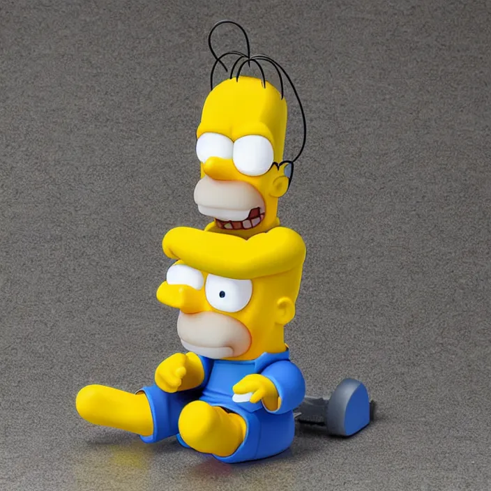 Prompt: Homer Simpson, An anime Nendoroid of Homer Simpson, figurine, detailed product photo