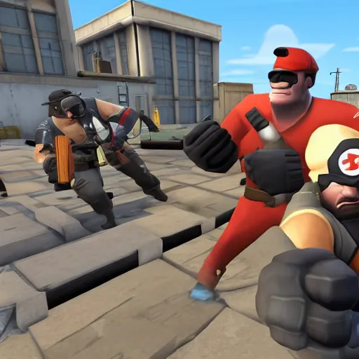 Prompt: a screenshot of team fortress 2