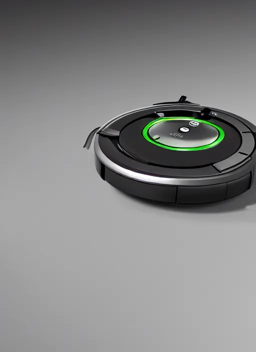 Image similar to A robot roomba with four mechanical limbs, 3D Product, professional render, studio quality, octane render