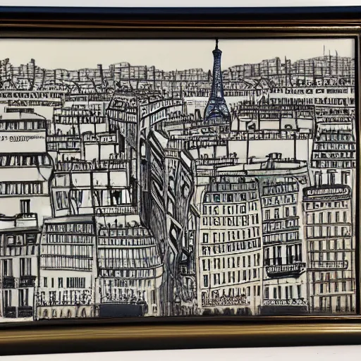 Prompt: paris cityscape in the style of frantz