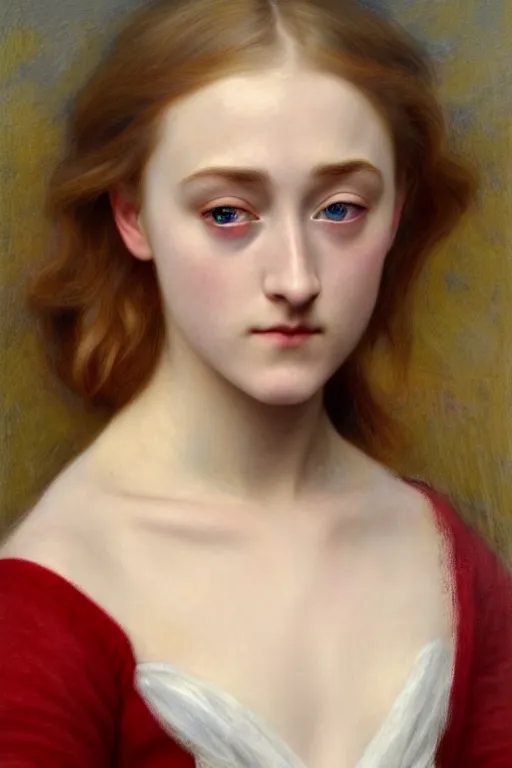 Image similar to saoirse ronan, painting by rossetti bouguereau, detailed art, artstation