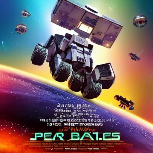 Image similar to 3 d rendered movie still shiny pearlescent robots ( ( cat ) ) in epic space battles and disco dance contests, they vacation on saturn. science fiction blockbuster movie, imax 7 0 mm. bladerunner, wall - e