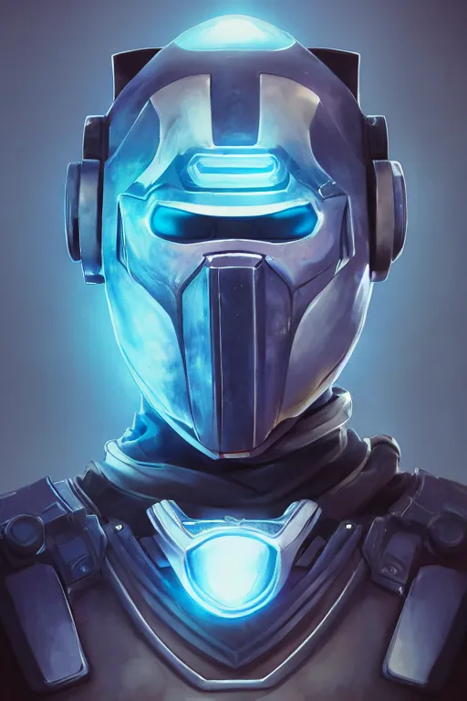 Image similar to epic mask helmet robot ninja portrait stylized as fornite style game design fanart by concept artist gervasio canda, behance hd by jesper ejsing, by rhads, makoto shinkai and lois van baarle, ilya kuvshinov, rossdraws global illumination radiating a glowing aura global illumination ray tracing hdr render in unreal engine 5