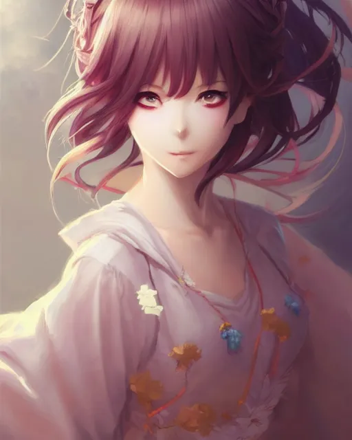 Image similar to character concept art of an anime goddess of books | | cute - fine - face, pretty face, realistic shaded perfect face, fine details by stanley artgerm lau, wlop, rossdraws, james jean, andrei riabovitchev, marc simonetti, and sakimichan, tranding on artstation