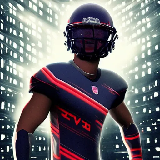 Image similar to football 2 0 9 9, futuristic,