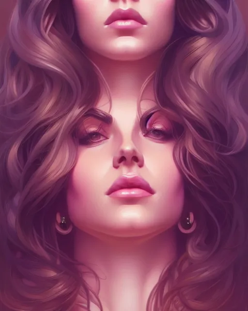 Image similar to symmetry portrait of lana del rey, photorealistic, glam, glowing lights intricate, elegant, highly detailed, digital painting, artstation, concept art, smooth, sharp focus, illustration, art by artgerm and greg rutkowski and alphonse mucha