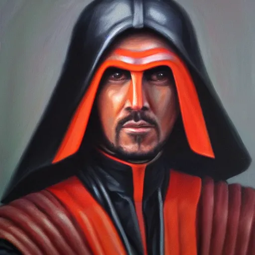 Prompt: oil painting of darth revan