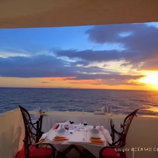 Image similar to beautiful supper in sea view sunset