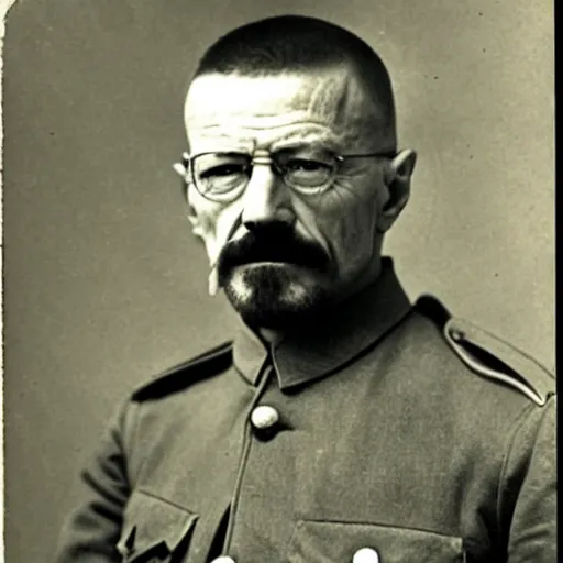 Prompt: ww1 photo of walter white