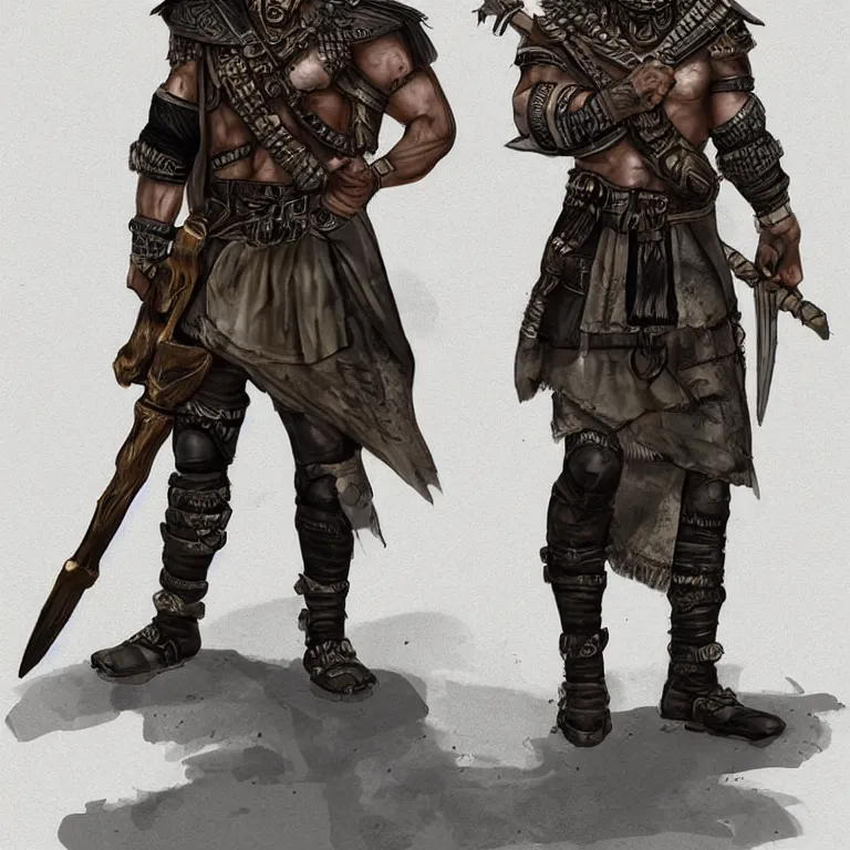 Prompt: concept art of a brutal and sarcastic roman/egyptian mercenary in the style of high fantasy art in the style of anti-art trending on artstation deviantart Pinterest detailed High Resolution HD 8k