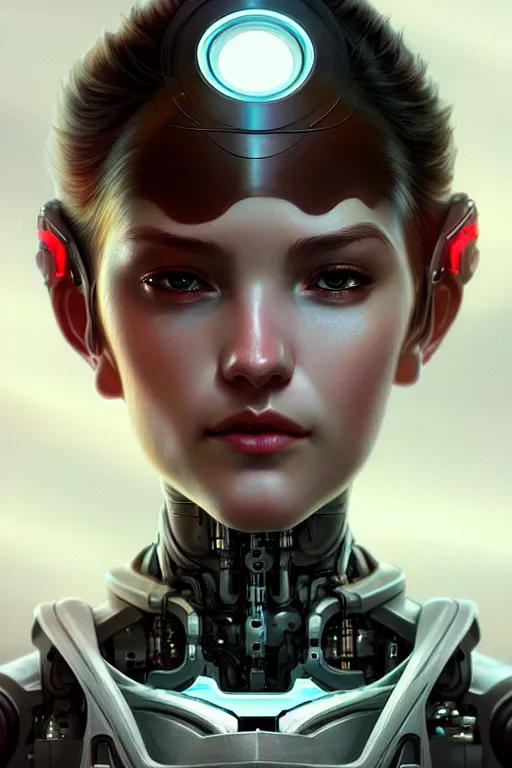 Image similar to beautiful crying! female mechanical android!, half portrait, intricate detailed environment, photorealistic!, intricate, elegant, highly detailed, digital painting, artstation, concept art, smooth, sharp focus, illustration, art by artgerm and greg rutkowski and alphonse mucha