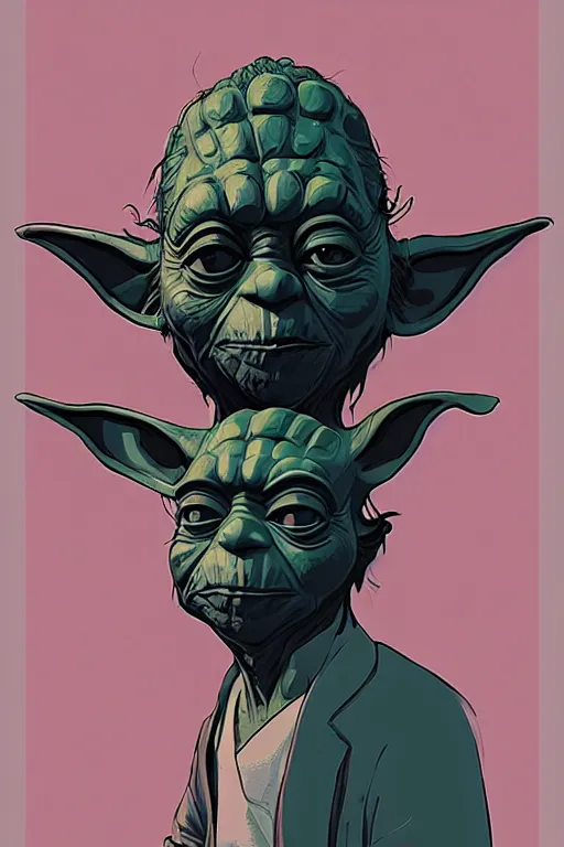 Image similar to a study of cell shaded portrait of Yoda as a Grand Theft auto 5 character, llustration, post grunge, concept art by josan gonzales and wlop, by james jean, Victo ngai, David Rubín, Mike Mignola, Laurie Greasley, highly detailed, sharp focus, alien, Trending on Artstation, HQ, deviantart, art by artgem