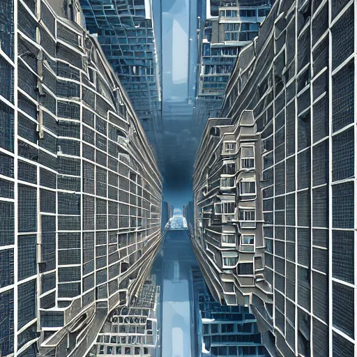 Image similar to year 2100 soviet buildings by Escher 8k hd hyperreality