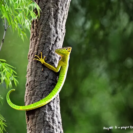 Image similar to tree climbing a lizard