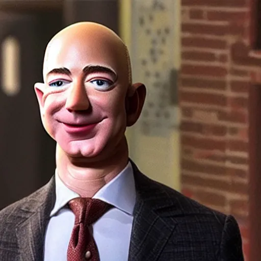 Prompt: Jeff Bezos in a still from Wallace and Gromit