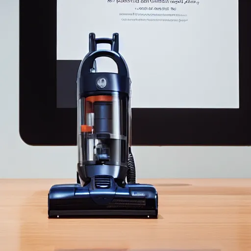 Prompt: The vacuum, made by Apple, product photography