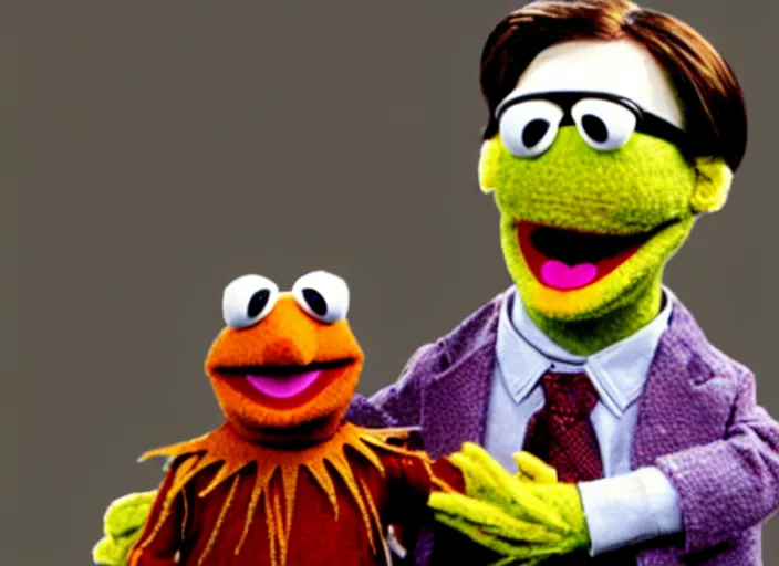 Prompt: photo of muppet muppet dwight schrute